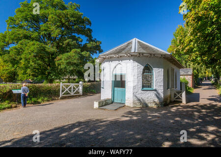 Aberystwyth South Gates zollhaus von 1772 in St. Fagans National Museum der Geschichte von Wales, Cardiff, Wales, Großbritannien Stockfoto