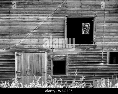 Detail shot von verlassenen Scheune in South Dakota, USA. Stockfoto