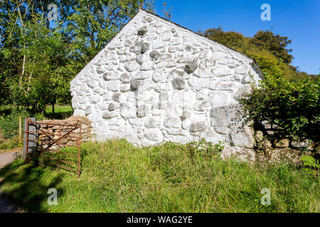 Lainfaydyn Cottage von 1762 in St. Fagans National Museum der Geschichte von Wales, Cardiff, Wales, Großbritannien Stockfoto