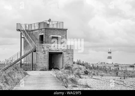 Orfordness Leuchtturm von Orford Ness National Nature Reserve, Orford, Suffolk, England, Großbritannien Stockfoto