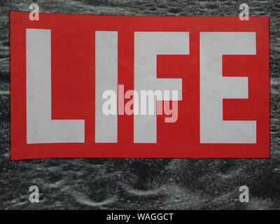 NEW YORK, USA - ca. August 2019: Life Magazin header anmelden Stockfoto