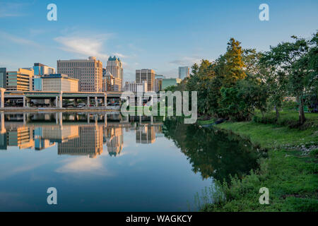 Sonnenaufgang an der schönen Stadt Orlando in Zentral Florida am 20. August 2019 Stockfoto