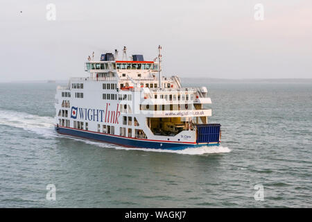 Isle of Wight Wightlink Fähre MV St Clare in Portsmouth Hafen 2008 anreisen Stockfoto