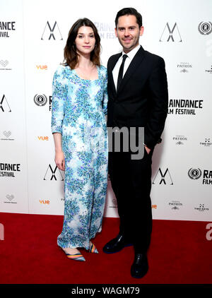 Emerald O'Hanrahan und Martin Delaney an der Raindance Film Festival 2019 in London statt. Stockfoto