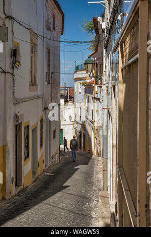 Rua dos Acougues, mittelalterliche alleway in Elvas, Alto Alentejo, Portugal Stockfoto