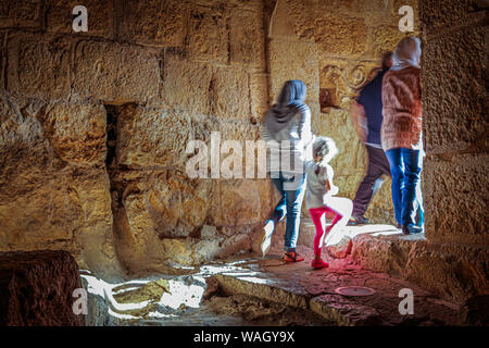 Ajloun Schloss, auch als Rabad Burg Ajloun, Jordanien, Amman, عجلون قلعة, قلعة عجلون bekannt Stockfoto