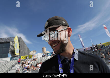 Im Laufe des Monats Juli sind größte Turnier der Welt von Boule Spiel der Provence Marseille Frankreich durchgeführt. Mehr als 12.000 Spieler in Stockfoto