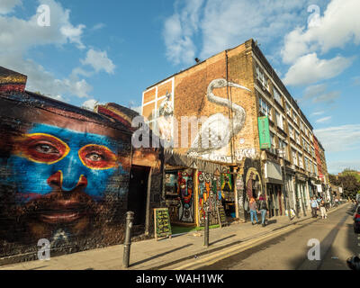 Straßenkunst in London, England. Stockfoto