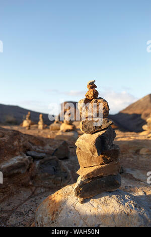 Stein Haufen Skulptur | Meditation | Madeira | Schließen nach oben Stockfoto