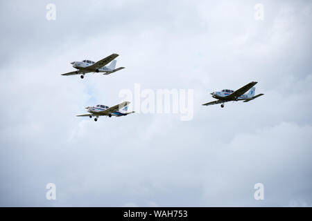 Piper PA-28 Warrior durch Behinderte vorgesteuerten Stockfoto