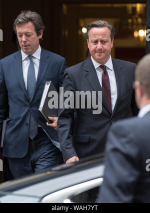 Downing Street, London, UK. 7. September 2015. David Cameron Blätter 10 Downing Street, eine Erklärung im Unterhaus, in der einze Stockfoto