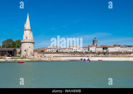 La Rochelle, Frankreich - 14. Mai 2019: Tour de la Lanterne in Vieux Port La Rochelle, Frankreich Stockfoto