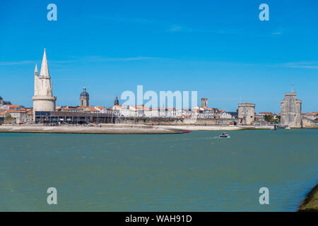 La Rochelle, Frankreich - 14. Mai 2019: Tour de la Lanterne in Vieux Port La Rochelle, Frankreich Stockfoto