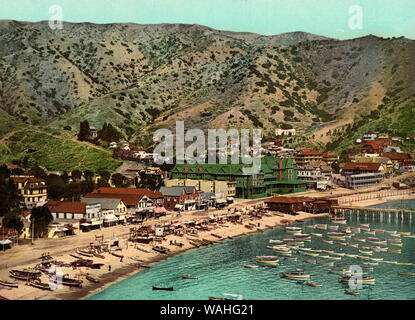 Der Strand von Avalon, Santa Catalina Island, Kalifornien, ca. 1903 Stockfoto