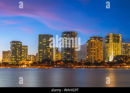 Stadtbild von Honolulu auf der Insel Oahu, Hawaii, USA Stockfoto