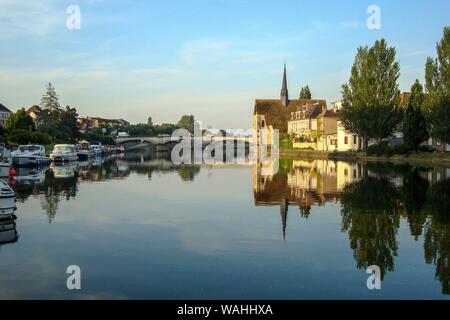 Nivernais-kanal Stockfoto