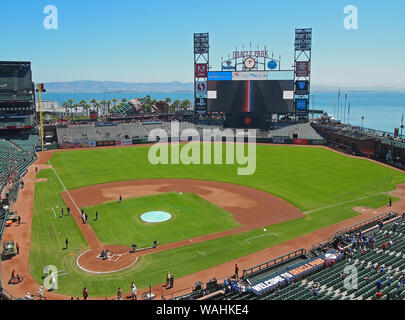 Oracle Park, Heimat der San Francisco Giants Baseball Team. Kalifornien Stockfoto