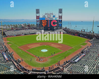 Oracle Park, Heimat der San Francisco Giants Baseball Team. Kalifornien Stockfoto