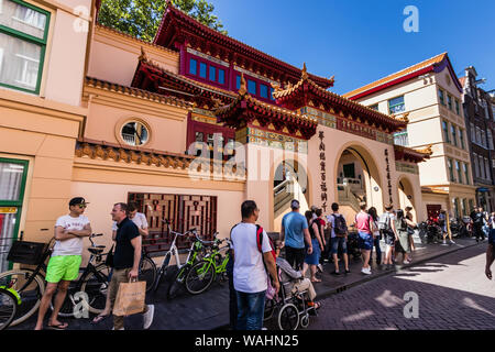 Fo Guang Shan Holland Tempel (er Hua Tempel) in der Chinatown von Amsterdam Stockfoto