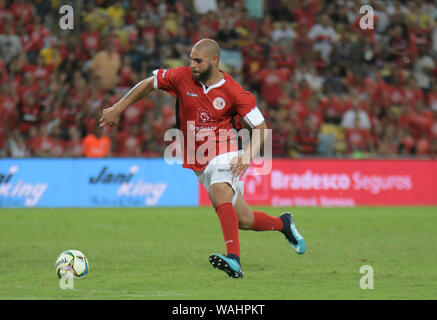 27. Dezember 2017. Spieler Adriano als Kaiser bezeichnet, während die freundlichen Spiel der Sterne im Stadion des Maracanã in der Stadt Rio de Janeiro, Br Stockfoto