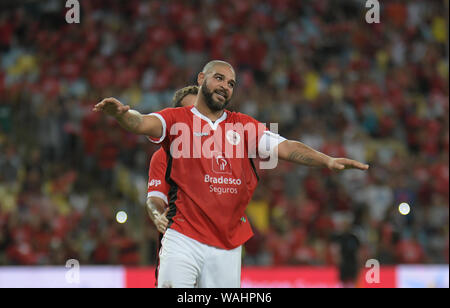 27. Dezember 2017. Spieler Adriano als Kaiser bekannt, feiert sein Ziel während der freundlichen Spiel der Sterne im Maracanã-Stadion in der Stadt R Stockfoto