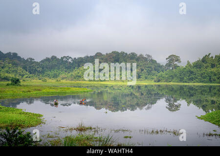 Nam Cat Tien Nationalpark, Provinz Dong Nai, Vietnam, August 18, 2019: Blick auf Crocodile Lake im Dschungel der Nam Cat Tien Nationalpark in Vietnam. Stockfoto