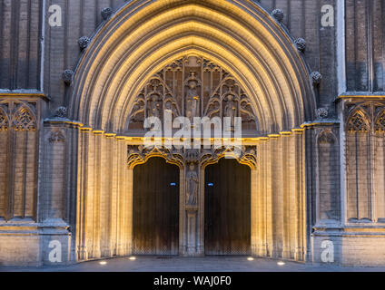 Kathedrale Unserer Lieben Frau Tür Antwerpen Belgien Stockfoto