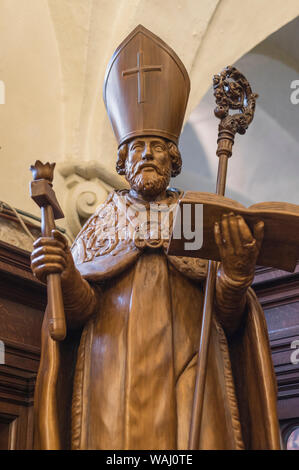 St. Paul's Kirche Bischof statue Antwerpen Belgien Stockfoto