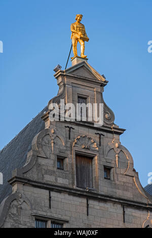 Guildhouse Giebel Grote Markt in Antwerpen Belgien Stockfoto