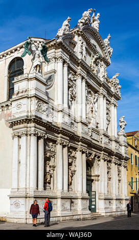 Die Kirche Chiesa di Santa Maria del Giglio (St. Maria von der Lilie), Venedig, Italien. Stockfoto