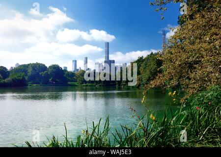 Der See im Central Park, New York Stockfoto