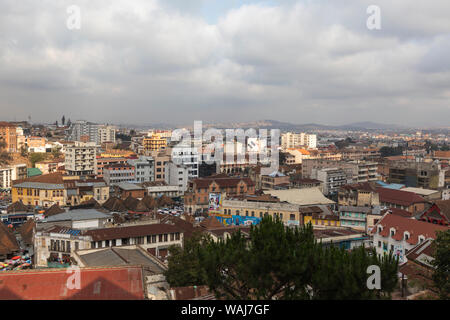 Afrika, Madagaskar, Antananarivo. Der Blick auf die Hauptstadt. Stockfoto