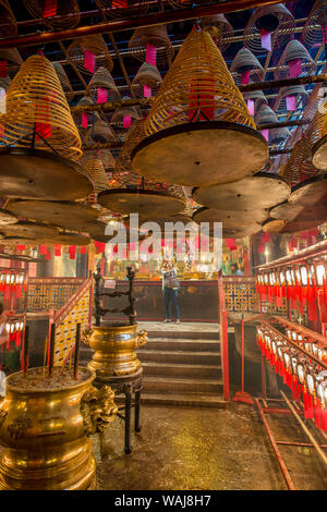 Man Mo Temple, Sheung Wan, Hong Kong Island, Hong Kong, China. Stockfoto