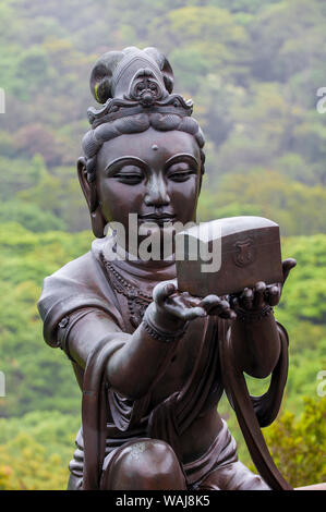 Tian Tan (Ändern des Himmels) und des Großen Buddha Po Lin Kloster, Lantau Island, Hong Kong, China. Stockfoto