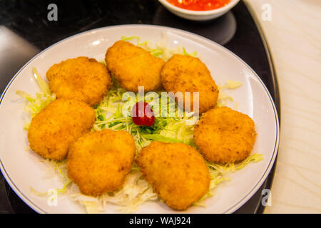 Lokale Meeresfrüchte in Tai O Village, Lantau Island, Hong Kong, China. Stockfoto