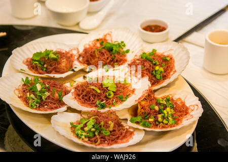 Lokale Meeresfrüchte in Tai O Village, Lantau Island, Hong Kong, China. Stockfoto