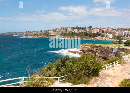 Australien, New South Wales, Sydney. Östlichen Strände. Bondi, coogee an der Küste zu Fuß 6 km schönen Aussichten Stockfoto