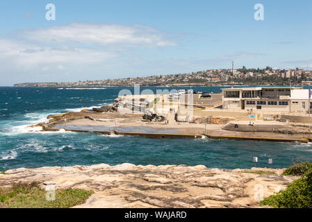 Australien, New South Wales, Sydney. Östlichen Strände, Bondi, Coogee Spaziergang entlang der Küste. Clovelly Surf Life Saving Club gegründet 1906 eine der ältesten in der Welt Stockfoto