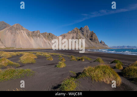 Island, in der Nähe der Viking Cafe Stokksnes Stockfoto