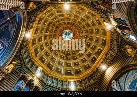 Der Dom von Siena. Siena, Italien. Von 1215 bis 1263 abgeschlossen. Stockfoto