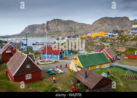 Grönland. Sisimiut. Museum der Geschichte von oben. Stockfoto