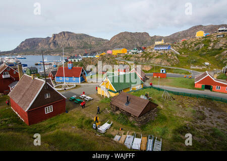 Grönland. Sisimiut. Museum der Geschichte von oben. Stockfoto