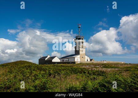 Die Semaphore in Pointe du Raz, Finistère, Bretagne, Frankreich Stockfoto