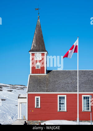 Kirche des Erlösers in der Altstadt von Nuuk, der Hauptstadt von Grönland. (Redaktionelle nur verwenden) Stockfoto