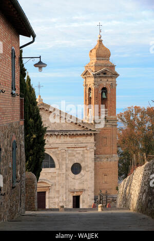 Italien, Toskana, Provinz Siena, Montalcino. Chiesa della Madonna del Soccorso. Stockfoto