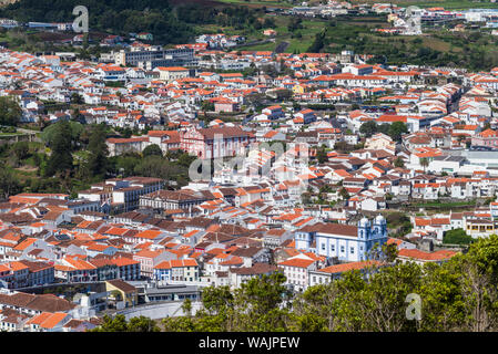 Portugal, Azoren, auf der Insel Terceira, Angra do Heroismo vom Monte Brasil Stockfoto