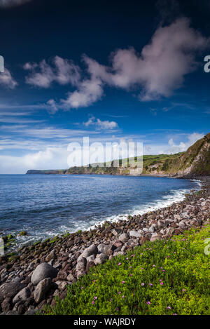 Portugal, Azoren, Faial Island, Riberinha. Porto da Boca Ribeira Strand Stockfoto