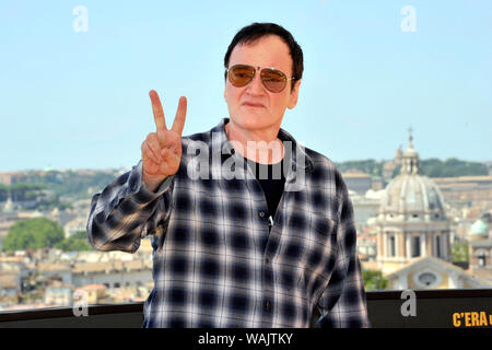 Quentin Tarantino die Teilnahme an der "Once Upon a Time in... Hollywood"-Fotoshooting im Hotel de la Ville am 3. August 2019 in Rom, Italien. Stockfoto