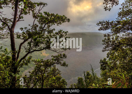 Crater Rim Drive in der Nähe von Park Eingang, Hawaii Volcanoes National Park, Big Island, Hawaii Stockfoto