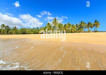 Hulopo'e Beach Park, der als einer der schönsten Strände der Welt, Lanai Insel, Hawaii, USA Stockfoto